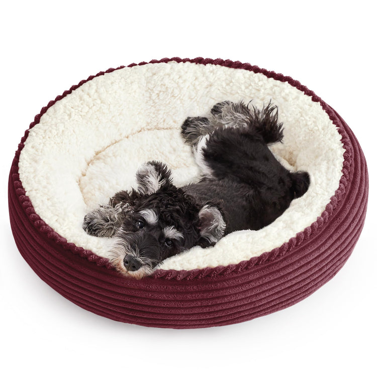 Love's cabin Round Donut Cat and Dog Cushion Bed, 20in Bed for Cats or Small Dogs, Anti-Slip & Water-Resistant Bottom, Super Soft Durable Fabric Pet Beds, Washable Luxury Cat & Dog Bed Gray