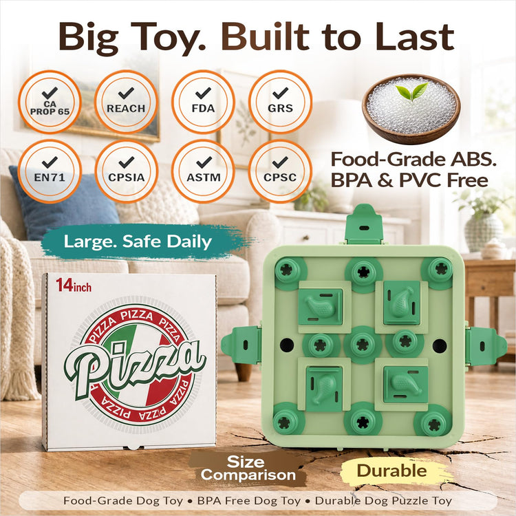 KADTC Dog Chess Puzzle Toy, Large Size, 3 Levels of Step-by-Step Challenge Beginner to Advanced Slow Feeder & Mental Stimulation for Smart Dogs Enrichment Toys