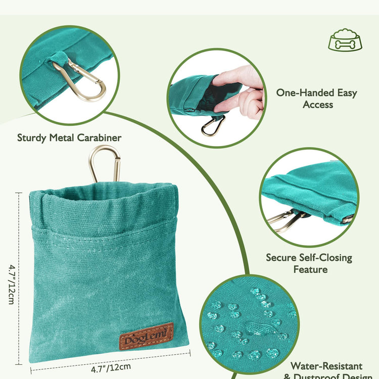 ETIAL Dog Treat Pouch,Portable Puppy Dog Training Treat Bag,Hand Free Dog Walking Bag,Auto Closing Pet Feed Snack Reward Pocket,Dog Food Dispenser for Pet Puppy Travel or Outdoor Use
