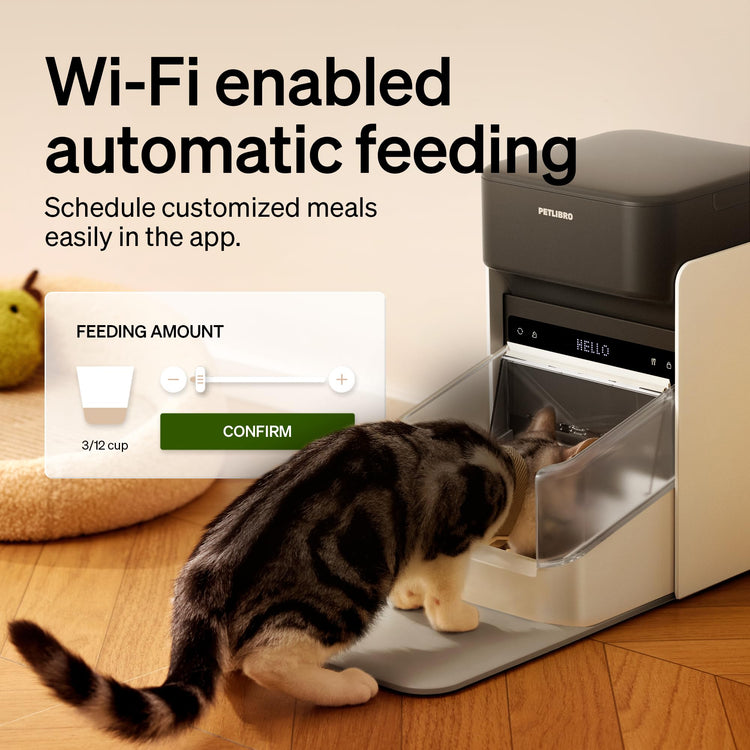 PETLIBRO RFID Automatic Cat Feeder, Collar Tag-Activated Personalized Meals, 5G&2.4G Wi-Fi Programmable Cat Food Dispenser with Cats Recognition & Diet Tracking for Multi-Pet Homes and Different Diets
