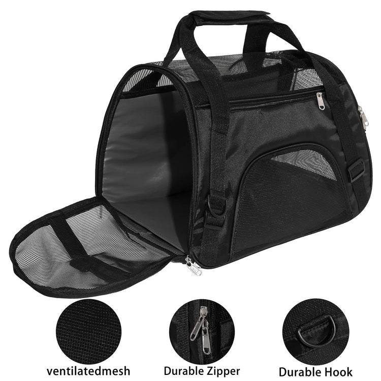 MuchL Pet Carrier Soft-Sided Carriers for Cat Carriers Dog Carrier for Small Medium Cats Dogs Puppies Pet Carrier Airline Approved Cat Dog Pet Travel Carrier (Small, Blue)