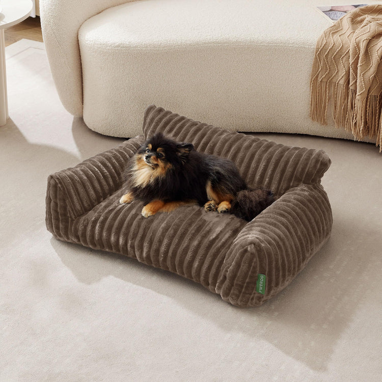Cute Couch Bed for Pets, Supportive Cat Sofa for Indoor Cats, Small Dog Sofa Bed for Small Dogs, Grey, 24 inches