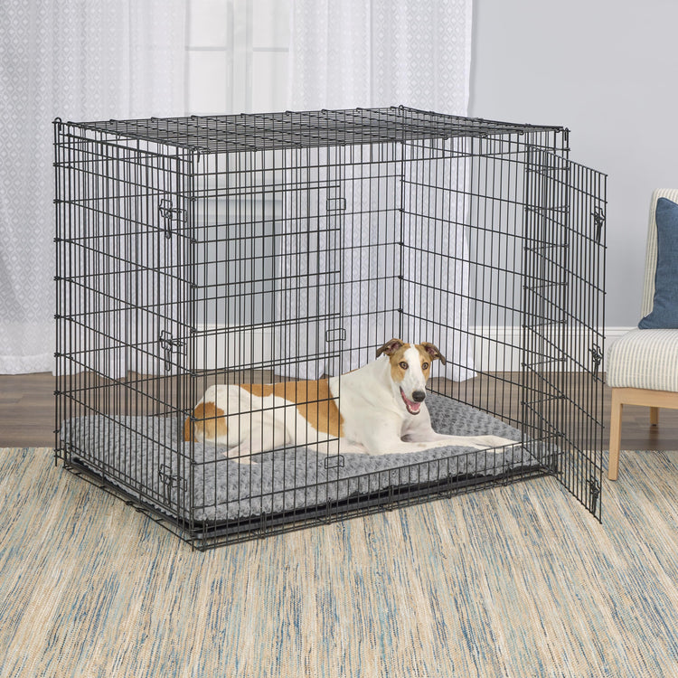 MidWest Homes for Pets XXS QuietTime Deluxe Gray Ombré Swirl Plush Pet Bed, Machine Washable, Non-Skid Bottom, Soft Crate Mat for 18-inch Crates