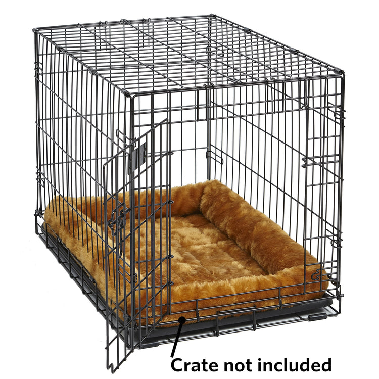 MidWest Homes for Pets QuietTime Fashion XXS Dog Bed - Pink Faux Fur Bolster, Ultra-Soft and Machine Washable, Fits 18-Inch Crates and Carriers, for Small Dogs and Cats
