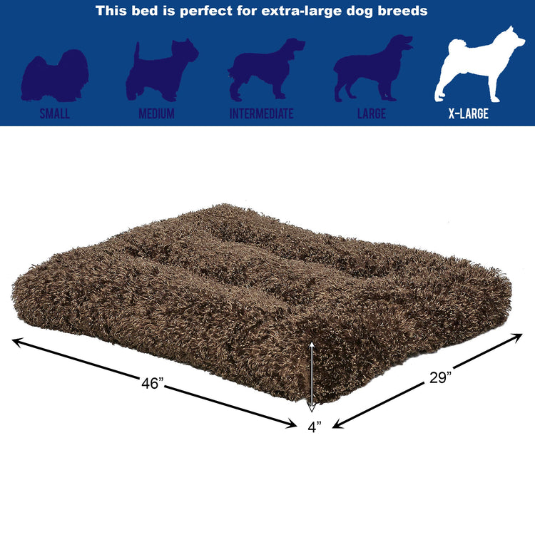 MidWest Homes for Pets XXS QuietTime Deluxe Gray Ombré Swirl Plush Pet Bed, Machine Washable, Non-Skid Bottom, Soft Crate Mat for 18-inch Crates