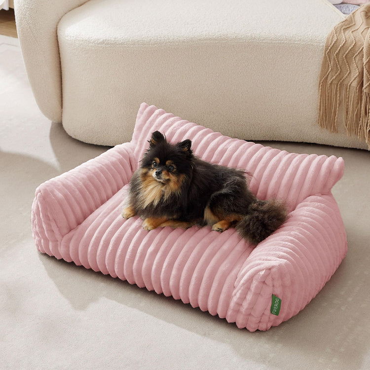 Cute Couch Bed for Pets, Supportive Cat Sofa for Indoor Cats, Small Dog Sofa Bed for Small Dogs, Grey, 24 inches
