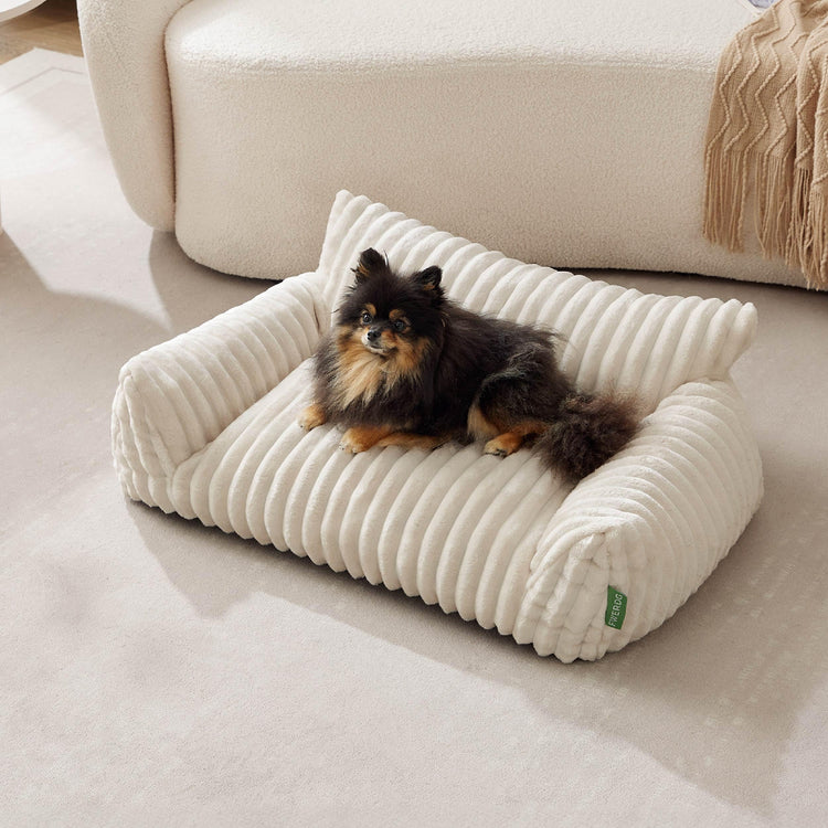 Cute Couch Bed for Pets, Supportive Cat Sofa for Indoor Cats, Small Dog Sofa Bed for Small Dogs, Grey, 24 inches