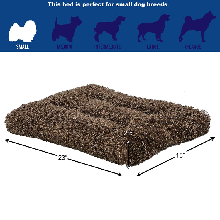 MidWest Homes for Pets XXS QuietTime Deluxe Gray Ombré Swirl Plush Pet Bed, Machine Washable, Non-Skid Bottom, Soft Crate Mat for 18-inch Crates