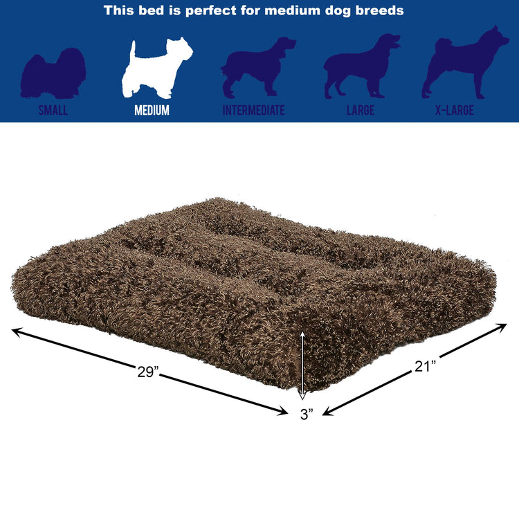 MidWest Homes for Pets XXS QuietTime Deluxe Gray Ombré Swirl Plush Pet Bed, Machine Washable, Non-Skid Bottom, Soft Crate Mat for 18-inch Crates