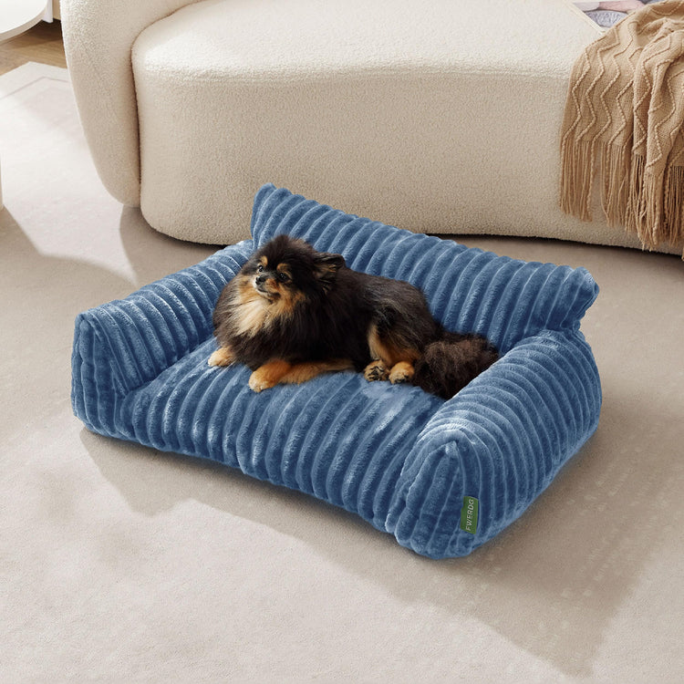 Cute Couch Bed for Pets, Supportive Cat Sofa for Indoor Cats, Small Dog Sofa Bed for Small Dogs, Grey, 24 inches