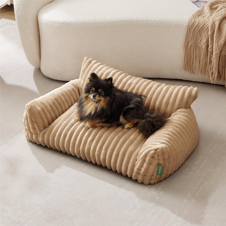 Cute Couch Bed for Pets, Supportive Cat Sofa for Indoor Cats, Small Dog Sofa Bed for Small Dogs, Grey, 24 inches
