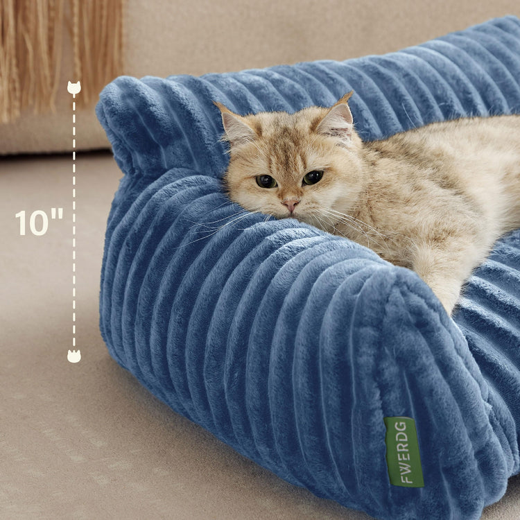 Cute Couch Bed for Pets, Supportive Cat Sofa for Indoor Cats, Small Dog Sofa Bed for Small Dogs, Grey, 24 inches