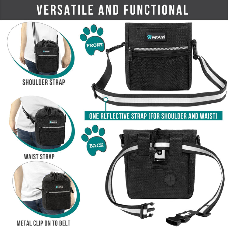 PETAMI Dog and CAT Treat Pouch, Heather Gray