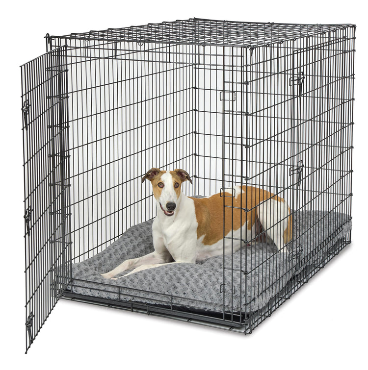 MidWest Homes for Pets XXS QuietTime Deluxe Gray Ombré Swirl Plush Pet Bed, Machine Washable, Non-Skid Bottom, Soft Crate Mat for 18-inch Crates