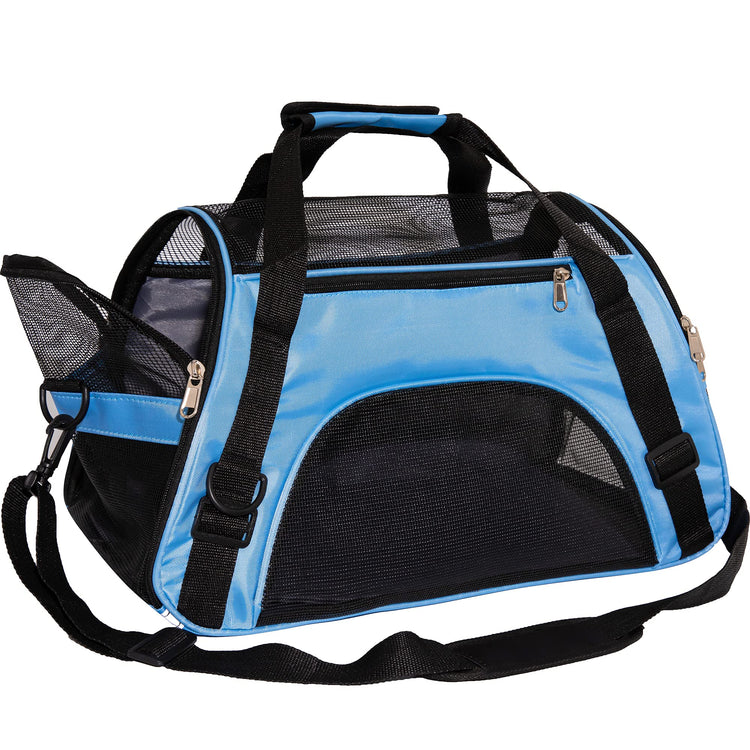 MuchL Pet Carrier Soft-Sided Carriers for Cat Carriers Dog Carrier for Small Medium Cats Dogs Puppies Pet Carrier Airline Approved Cat Dog Pet Travel Carrier (Small, Blue)