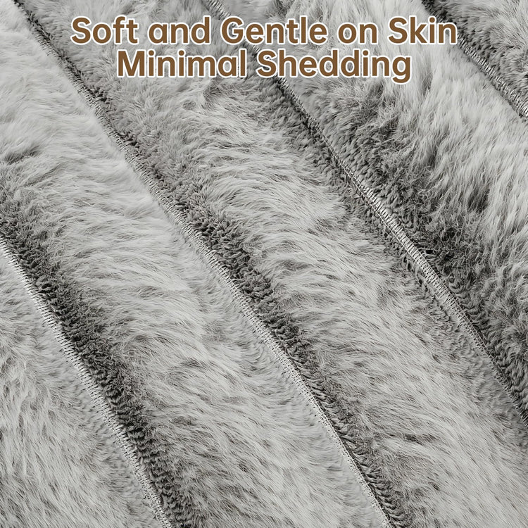 Donut Dog and Cat Bed, Luxurious Comfortable Faux Rabbit Fur Pet Beds, Round Anti-Anxiety Calming Puppy Kitten Bed with Anti-Slip Bottom for Small Medium Dogs & Cats(28", White)
