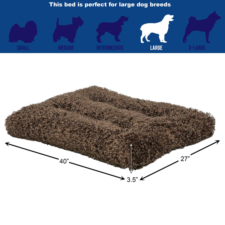 MidWest Homes for Pets XXS QuietTime Deluxe Gray Ombré Swirl Plush Pet Bed, Machine Washable, Non-Skid Bottom, Soft Crate Mat for 18-inch Crates