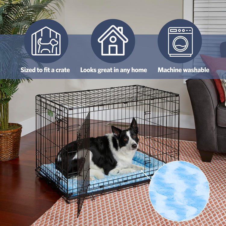 MidWest Homes for Pets QuietTime Fashion XXS Dog Bed - Pink Faux Fur Bolster, Ultra-Soft and Machine Washable, Fits 18-Inch Crates and Carriers, for Small Dogs and Cats