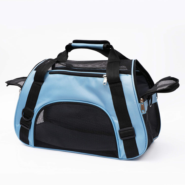 MuchL Pet Carrier Soft-Sided Carriers for Cat Carriers Dog Carrier for Small Medium Cats Dogs Puppies Pet Carrier Airline Approved Cat Dog Pet Travel Carrier (Small, Blue)