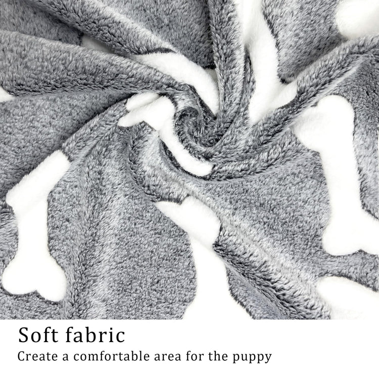 1 Pack 3 Blankets Super Soft Fluffy Premium Fleece Pet Blanket Flannel Paw Printed Throw for Dog Puppy Cat (Small 23x16'', Brown, Pink, White)