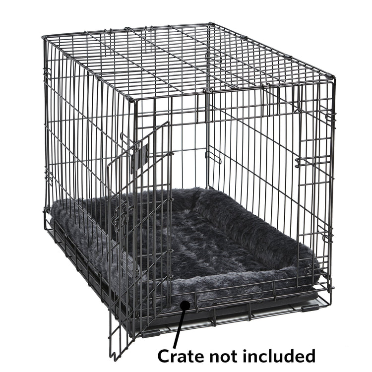 MidWest Homes for Pets QuietTime Fashion XXS Dog Bed - Pink Faux Fur Bolster, Ultra-Soft and Machine Washable, Fits 18-Inch Crates and Carriers, for Small Dogs and Cats