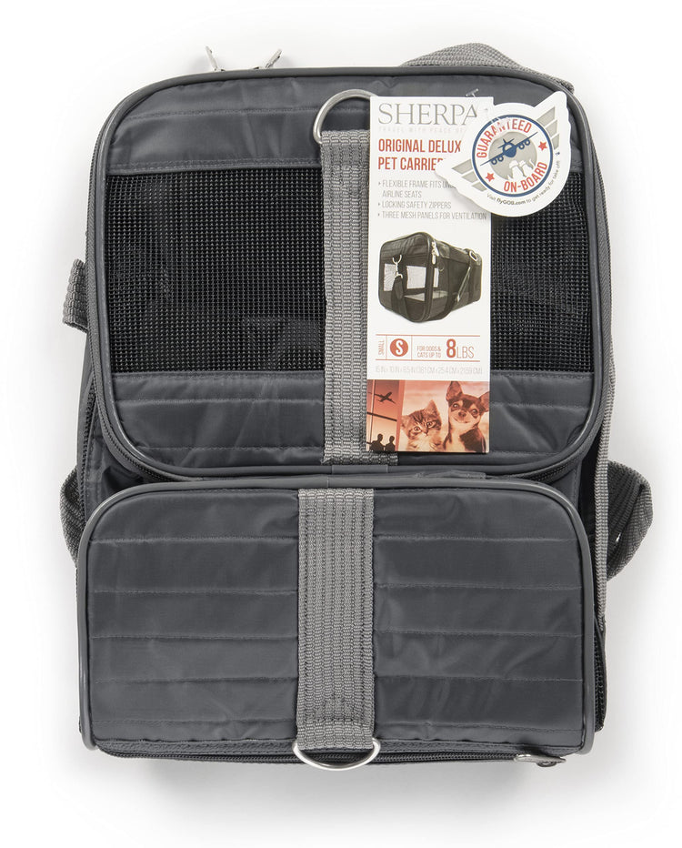 Sherpa Original Deluxe Travel Pet Carrier, Airline Approved & Guaranteed On Board - Charcoal Gray, Medium