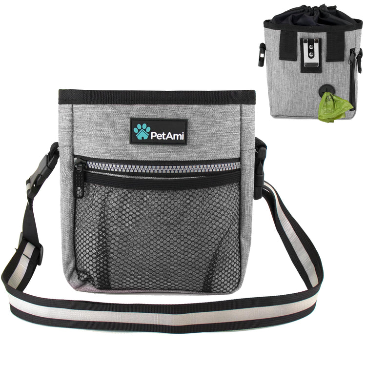 PETAMI Dog and CAT Treat Pouch, Heather Gray