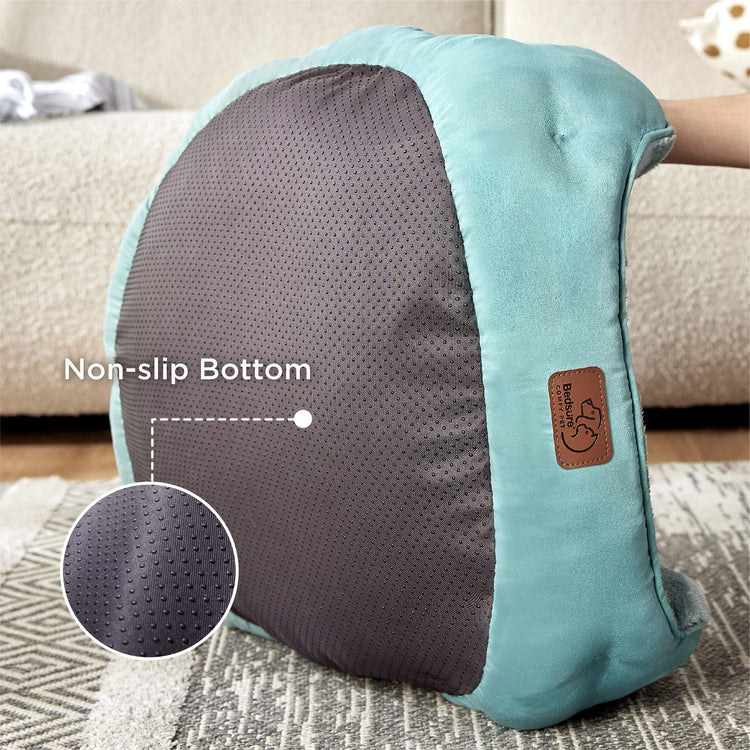 Bedsure Dog Beds for Small Dogs - Round Medium Cat Beds for Indoor Cats, Washable Pet Bed for Puppy and Kitten with Slip-Resistant Bottom, 25 Inches, Taupe